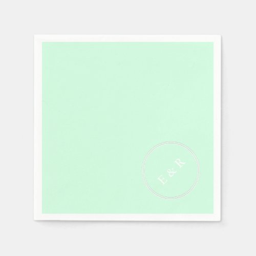 Summermint Pastel Green Mint Wedding Paper Napkins
