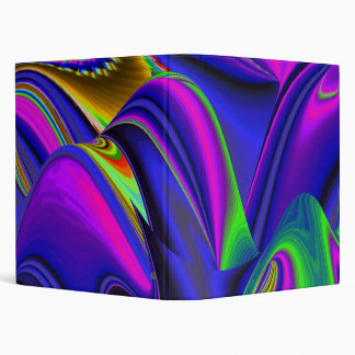 Summerrainbow , Abstract 3D Rainbowart 3 Ring Binder
