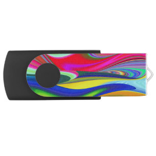 Summerrainbow , Abstract 3D Rainbowart Flash Drive