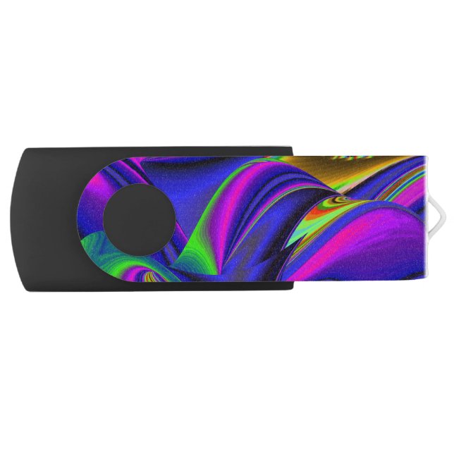 Summerrainbow , Abstract 3D Rainbowart Flash Drive (Front)