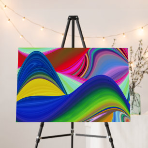 Summerrainbow , Abstract 3D Rainbowart Foam Board