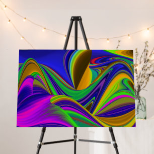 Summerrainbow , Abstract 3D Rainbowart Foam Board