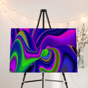 Summerrainbow , Abstract 3D Rainbowart Foam Board