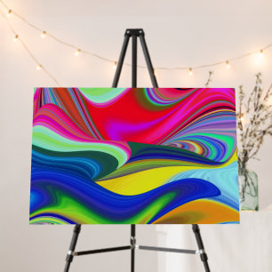 Summerrainbow , Abstract 3D Rainbowart Foam Board