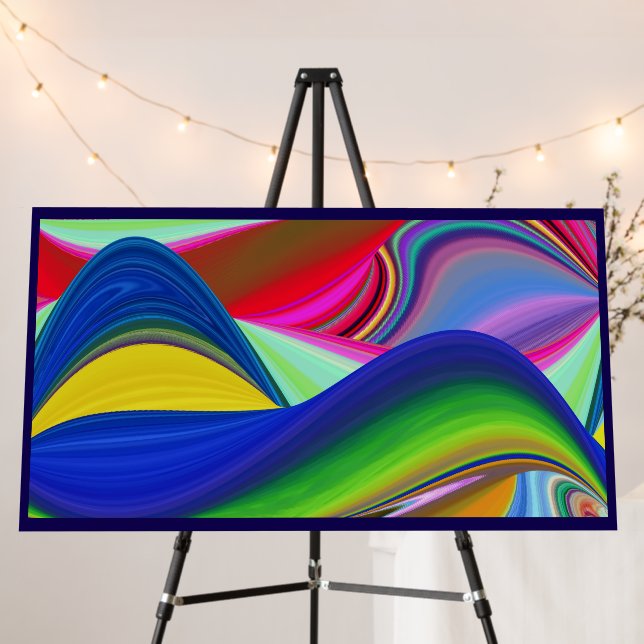 Summerrainbow , Abstract 3D Rainbowart Foam Board (In Situ (Stand))