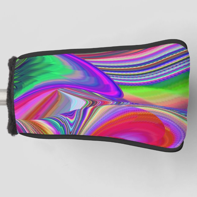 Summerrainbow , Abstract 3D Rainbowart Golf Head Cover (Front)