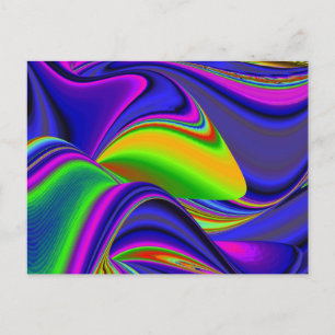 Summerrainbow , Abstract 3D Rainbowart Holiday Postcard