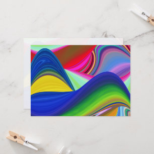 Summerrainbow , Abstract 3D Rainbowart Invitation