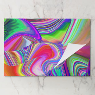 Summerrainbow , Abstract 3D Rainbowart Paper Pad