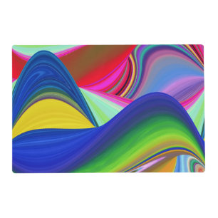 Summerrainbow , Abstract 3D Rainbowart Pet Mat
