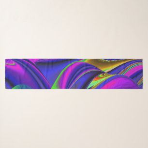 Summerrainbow , Abstract 3D Rainbowart Scarf