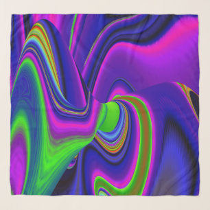 Summerrainbow , Abstract 3D Rainbowart Scarf