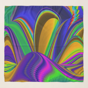 Summerrainbow , Abstract 3D Rainbowart Scarf