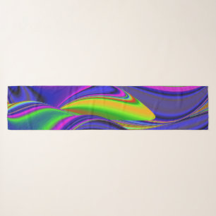 Summerrainbow , Abstract 3D Rainbowart Scarf