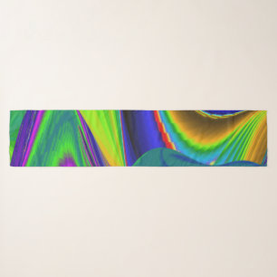 Summerrainbow , Abstract 3D Rainbowart Scarf