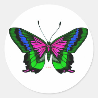 Summers Bright Colors 5 Classic Round Sticker