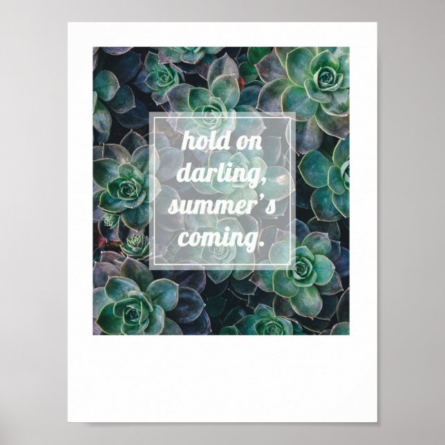 Summer's Coming Inspirational Art Poster (Front)