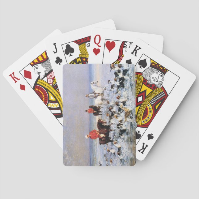 Summer's Day in Cleveland (Horses and Hound Dogs) Poker Cards (Back)