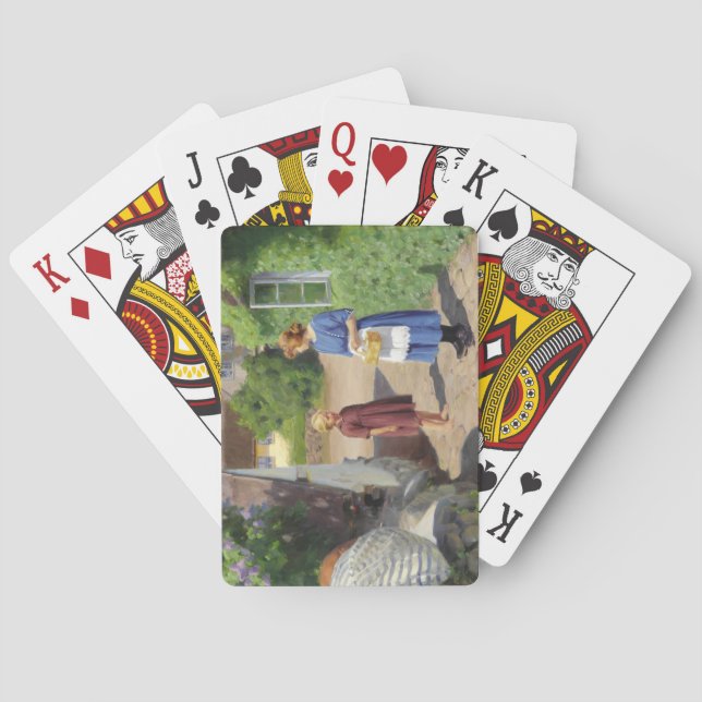 Summer's Day in Denmark (by H.A. Brendekilde) Poker Cards (Back)