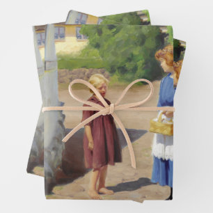 Summer's Day in Denmark (by H.A. Brendekilde) Wrapping Paper Sheets