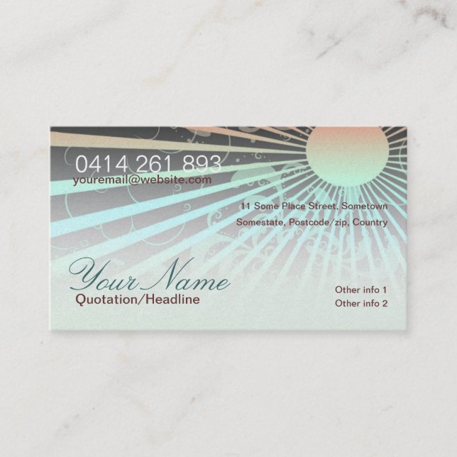 SummerSun Business Card (Front)