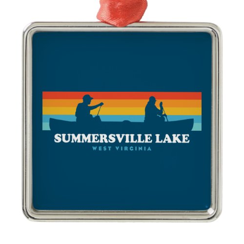 Summersville Lake West Virginia Canoe Metal Ornament