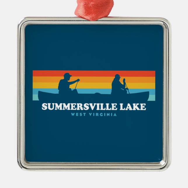 Summersville Lake West Virginia Canoe Metal Ornament (Front)