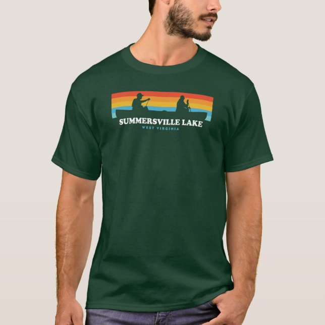 Summersville Lake West Virginia Canoe T-Shirt (Front)