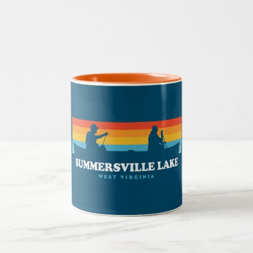 Summersville Lake West Virginia Canoe Two_Tone Coffee Mug