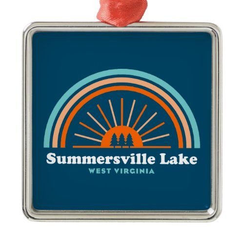 Summersville Lake West Virginia Rainbow Metal Ornament