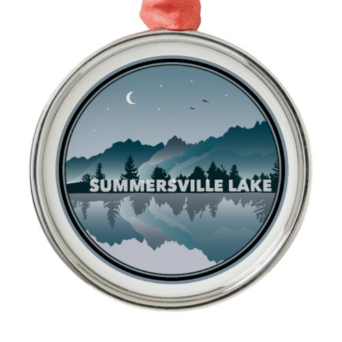 Summersville Lake West Virginia Reflection Metal Ornament