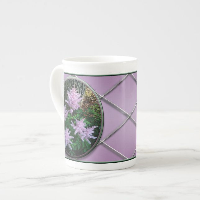 Summersweet Butterfly Flowers Bone China Mug (Front Left)