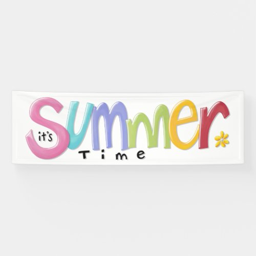 Summertime 25 x 8 Banner