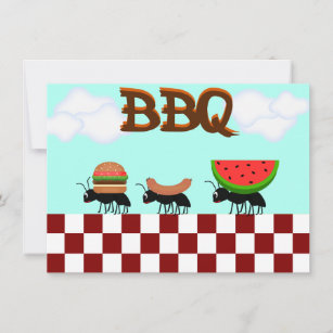 Summertime BBQ Picnic and Cookout Invitation