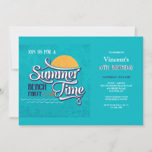 Summertime Beach Party Invitation