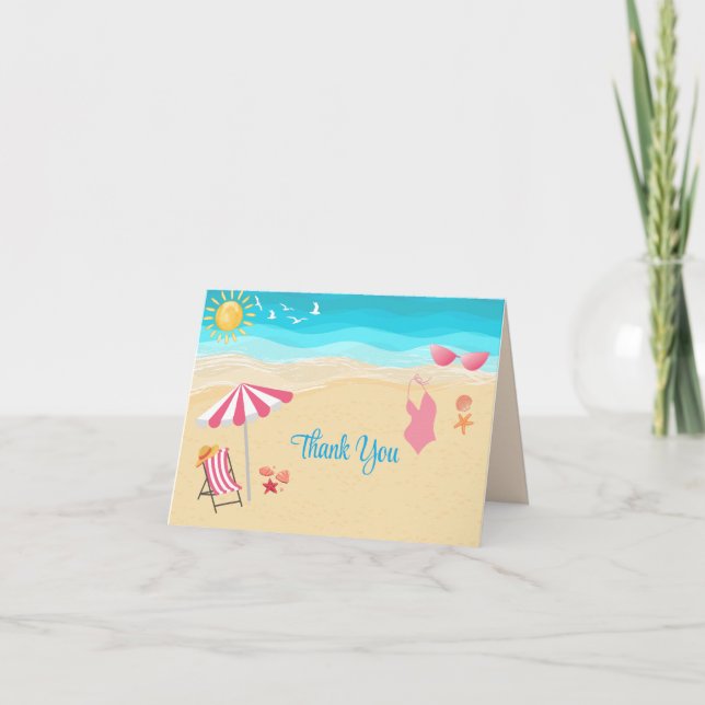 Summertime Beach Themed Thank You (Front)