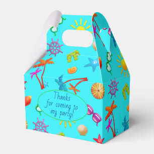Summertime Birthday Kids Party Favor Box