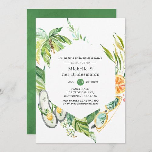 Summertime Bridesmaids Luncheon Invitation