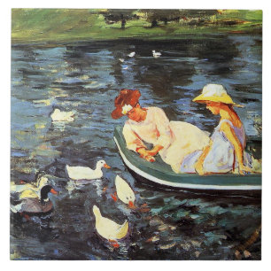 Summertime (by Mary Cassatt) Ceramic Tile