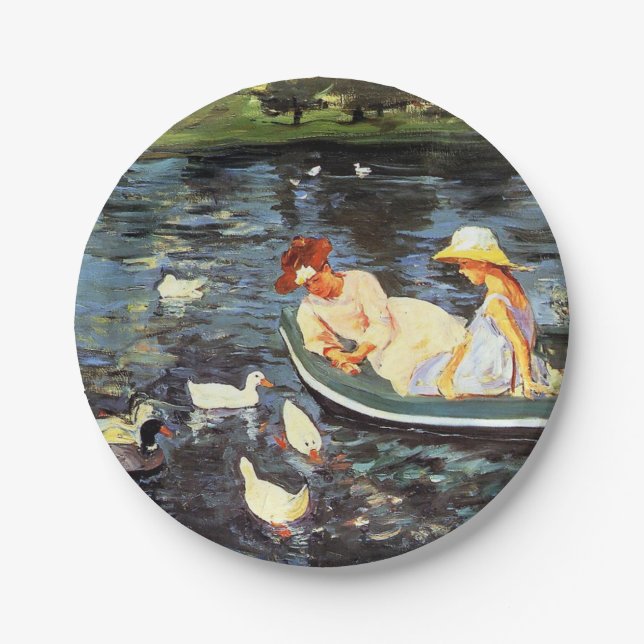 Summertime (by Mary Cassatt) Paper Plates (Front)