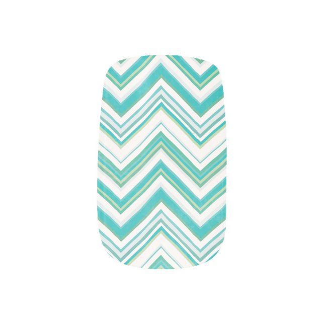 Summertime Chevron Nail Art (Left Thumb)