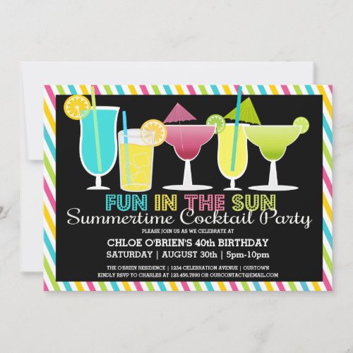 Summertime Cocktail Party Invitations