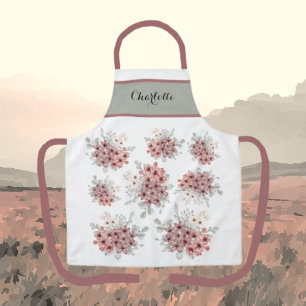 Summertime Dusty Pink/Sage Green Floral Apron