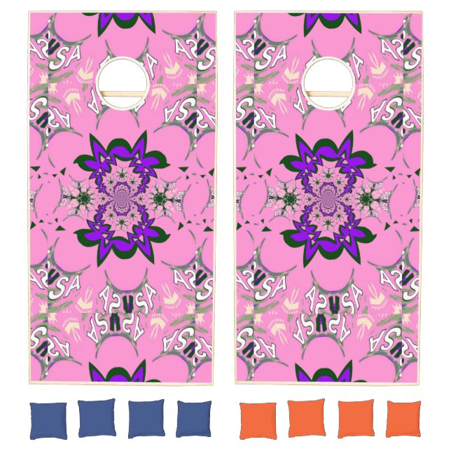 Summertime Feminine  Color design Cornhole Set (Set)