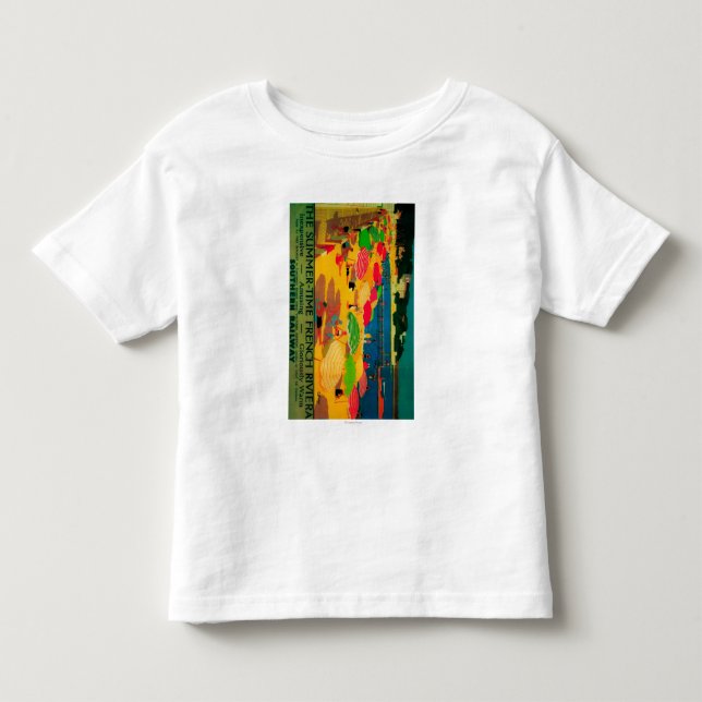 Summertime French Riviera Vintage PosterEurope Toddler T-shirt (Front)