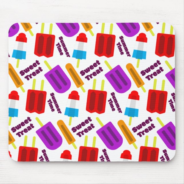 Summertime Frozen Treat Bar Pattern Mouse Pad (Front)