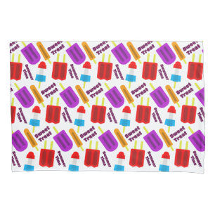 Summertime Frozen Treat Bar Pattern Pillow Case