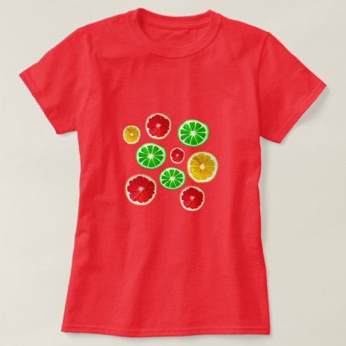 Summertime fruit colorful fruity pattern T_Shirt