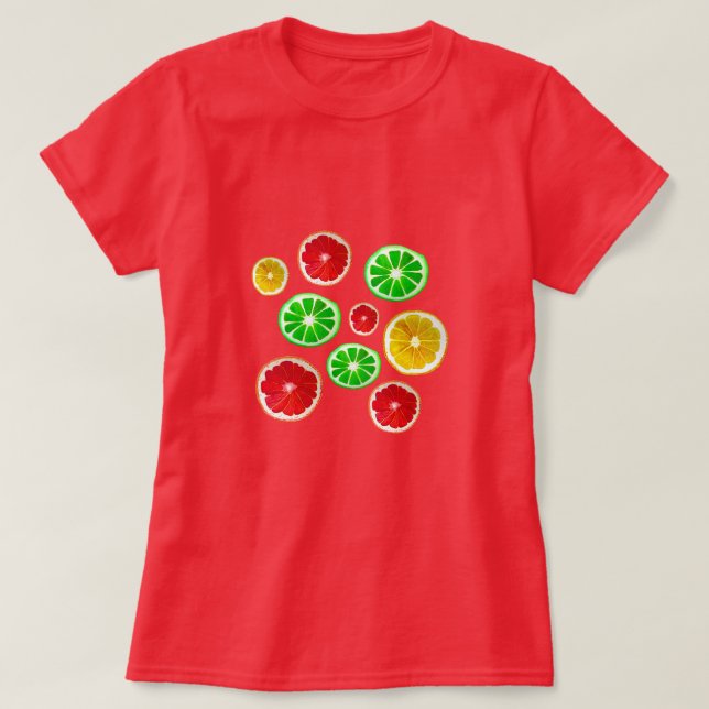 Summertime fruit colorful fruity pattern T-Shirt (Design Front)