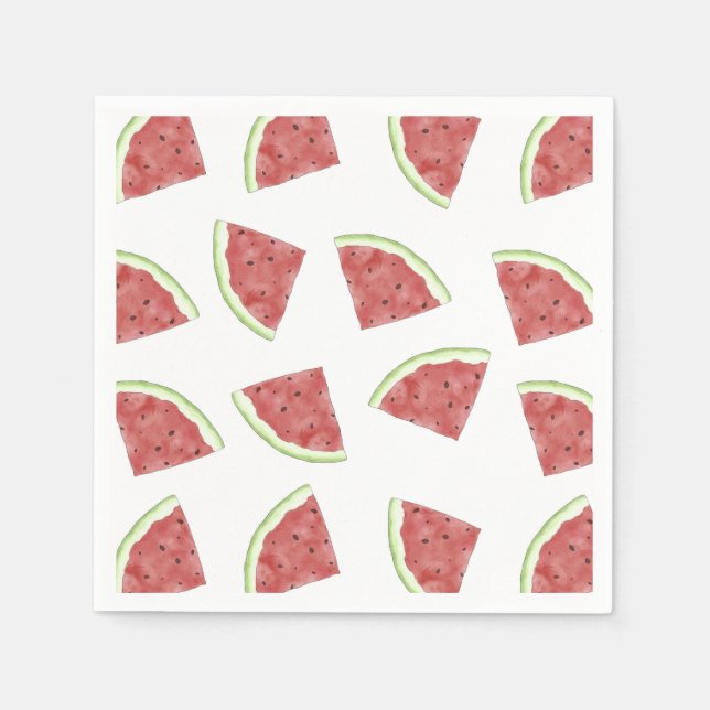 Summertime fruit juicy watermelon pattern napkins (Front)